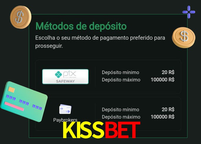 O cassino KISSBET oferece uma grande variedade de métodos de pagamento